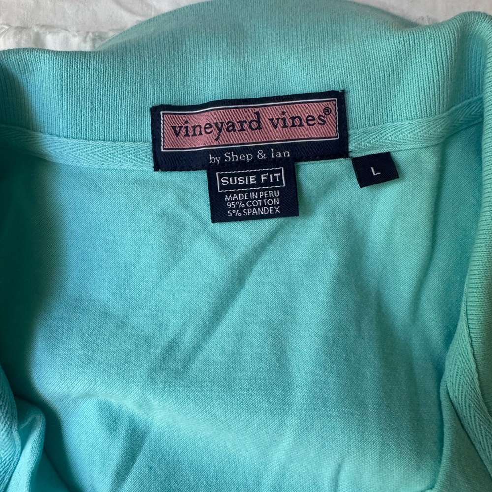 Vineyard Vines Women's Mint Green Polo Tee - Picture 2 of 2